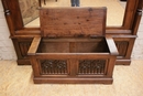 Gothic style Mirror in Walnut, France 19th century