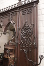 Gothic style Hall stand in Oak, France 19th century