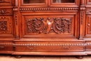 Renaissance style Bookcase in Walnut, France 19th century