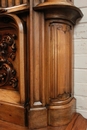 Gothic style Fire mantle in Walnut, France 19th century