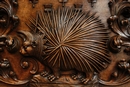 Gothic style Fire mantle in Walnut, France 19th century