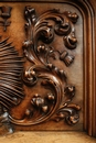 Gothic style Fire mantle in Walnut, France 19th century