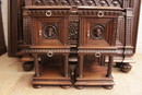 Renaissance style Bedroom in Walnut, France 19th century