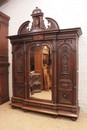 Renaissance style Bedroom in Walnut, France 19th century