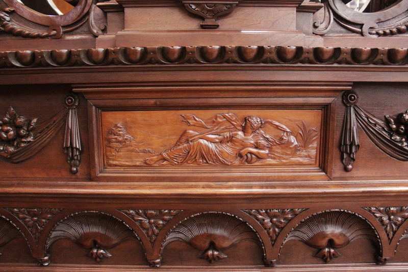 EXCEPTIONAL MONUMENTAL WALNUT RENAISSANCE BEDROOM