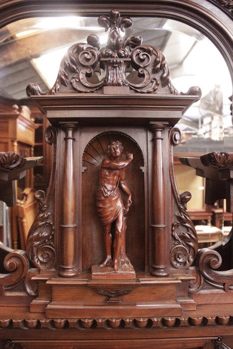 EXCEPTIONAL MONUMENTAL WALNUT RENAISSANCE BEDROOM