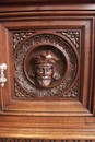 Renaissance style Bedroom in Walnut, France 19th century