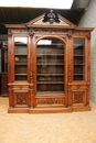 Renaissance style Bookcase in Walnut, France 19th century
