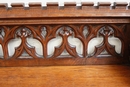 Gothic style piano in Oak, Germany 19th century