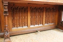 Gothic style piano in Oak, Germany 19th century