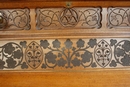 Gothic style piano in Oak, Germany 19th century