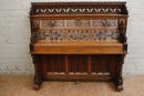 Gothic style piano in Oak, Germany 19th century