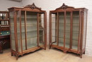 Louis XV style Display cabinets in Walnut, France 19th century