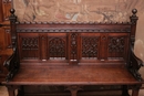 Gothic style Benches in Oak, France 19th century