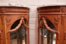 Louis XVI style Display cabinets in Oak, France 1900