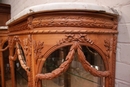 Louis XVI style Display cabinets in Oak, France 1900