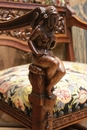 Renaissance style Arm chairs in Walnut, France 19th century