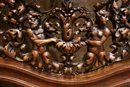 Renaissance style Arm chairs in Walnut, France 19th century