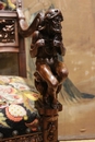 Renaissance style Arm chairs in Walnut, France 19th century