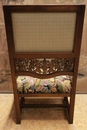 Renaissance style Arm chairs in Walnut, France 19th century