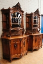 Louis XV style Cabinets in Walnut, Belgium 19th century