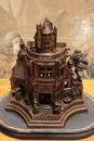 Gothic style Castle carving in Walnut, France 19th century