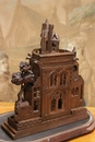 Gothic style Castle carving in Walnut, France 19th century