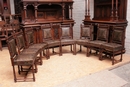 Renaissance style Dinning set in Walnut, France 19th century