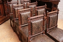 Renaissance style Dinning set in Walnut, France 19th century