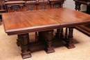 Renaissance style Dinning set in Walnut, France 19th century