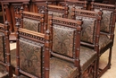 Renaissance style Dinning set in Walnut, France 19th century