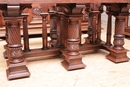 Renaissance style Dinning set in Walnut, France 19th century