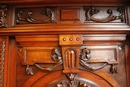 Renaissance style Armoire in Walnut, France 19th century