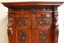 Renaissance style Armoire in Walnut, France 19th century