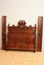 Renaissance style Bed and nightstand in Walnut, France 19th century