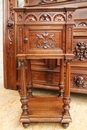 Renaissance style Bed and nightstand in Walnut, France 19th century