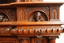 Renaissance style Cabinet in Walnut, France 19th century