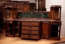 Regency style Cabinet in Oak and marble, France 19th century