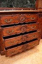 Regency style Cabinet in Oak and marble, France 19th century