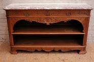 Exceptional regency style cabinet in oak with beautifull marble