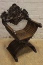 Renaissance style Arm chair in Walnut, France 19th century