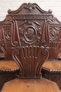 Renaissance style Chairs and table in Oak, France 19th century