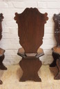 Renaissance style Chairs and table in Oak, France 19th century