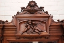 Renaissance style Armoire and bed in Walnut, France 19th century