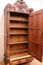 Renaissance style Armoire and bed in Walnut, France 19th century