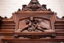 Renaissance style Armoire and bed in Walnut, France 19th century