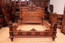 Renaissance style Armoire and bed in Walnut, France 19th century