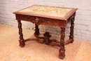 Renaissance style Desk table in Oak, France 19th century