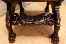 Renaissance style Arm chair in Walnut, France 19th century