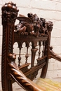 Renaissance style Arm chair in Walnut, France 19th century